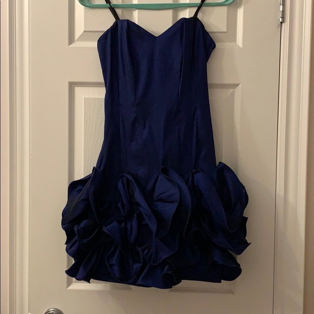 Midnight Blue Formal Strapless Dress